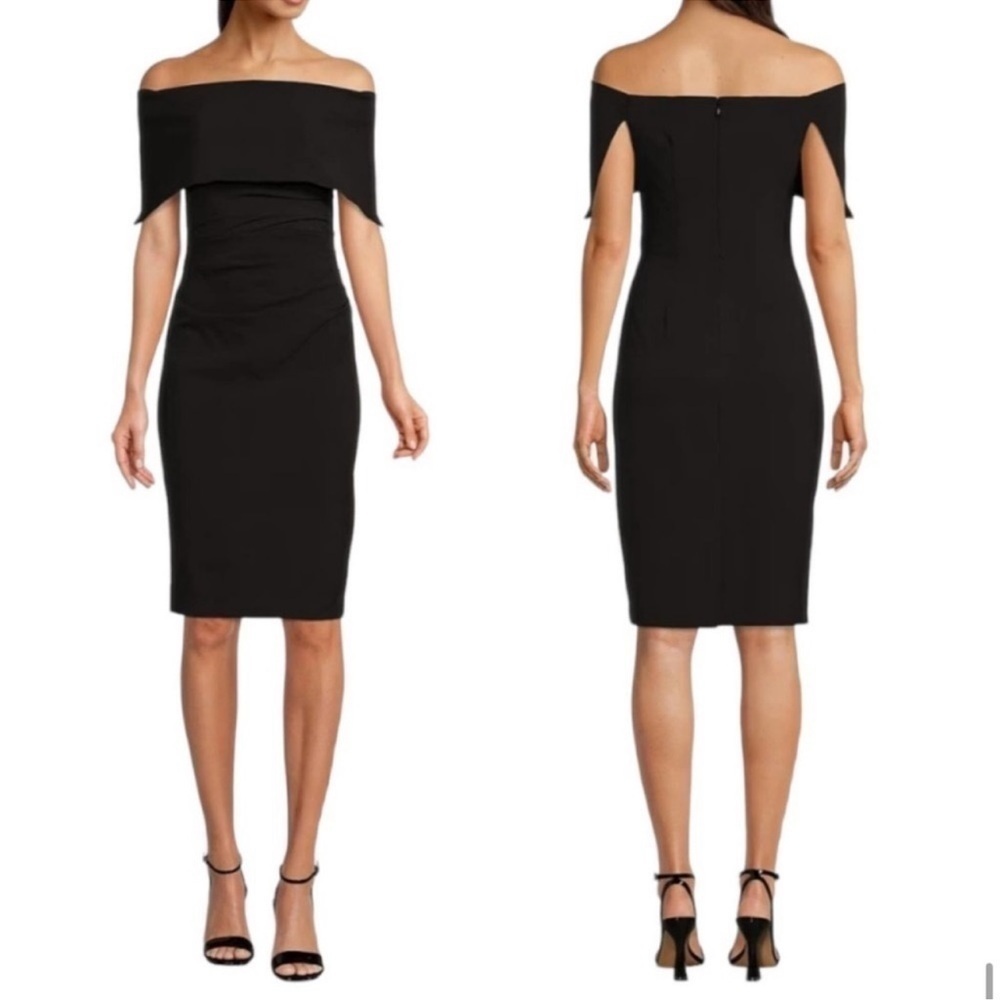 NWOT VINCE CAMUTO Popover Off Shoulder ruched Knee length dress size 0